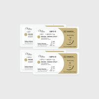 Premium Chromic CATGUT Sutures 5-0, 3/8 RC | Brown | 13mm; 68cm