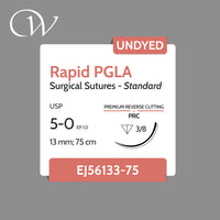 Rapid PGLA Sutures 5-0, 3/8 PRC | Undyed | 13mm; 75cm