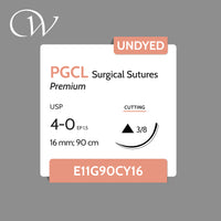 Premium PGCL Sutures 4-0, 3/8 Cutting | Undyed | 16mm; 90cm