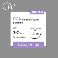 PGA Sutures 3-0, 3/8 PC | Undyed | 26mm; 45cm