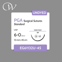 PGA Sutures 6-0, 1/2 TP | Undyed | 13mm; 45cm