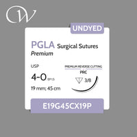 Premium PGLA Sutures 4-0, 3/8 PRC | Undyed | 19mm; 45cm